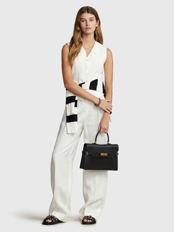 White linen trousers with pleat - 4
