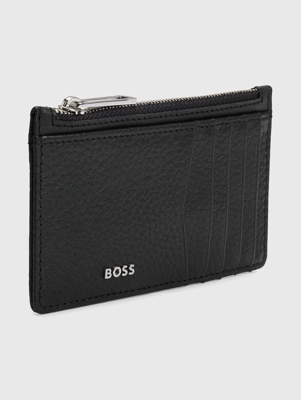 Leather cardholder with logo - 3