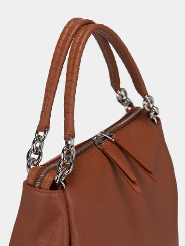 Black bag with Saffiano effect and metal logo - 4