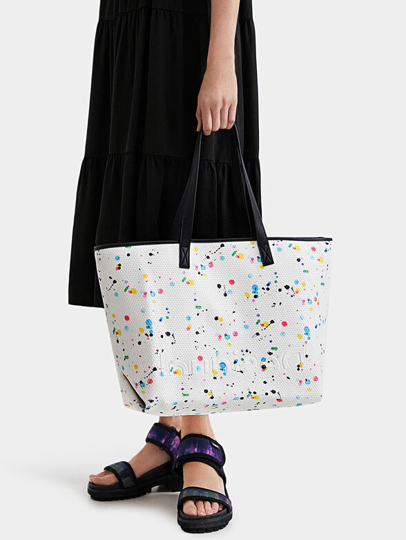Shopper bag with paint splatter print - 2