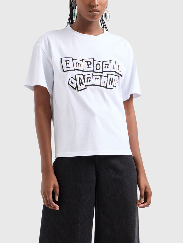 T-shirt with contrast logo - 1