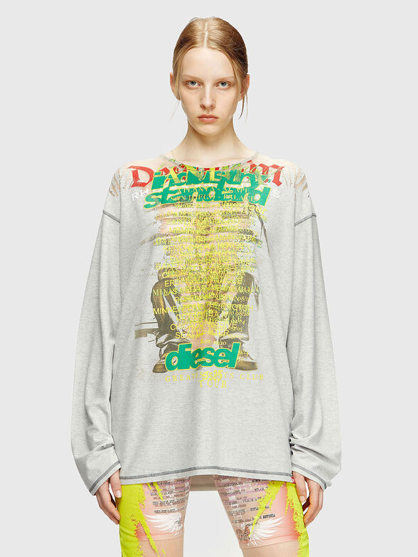 T-JERRY-B blouse with long sleeves and accent print - 5