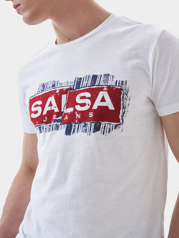 White T-shirt with logo print - 4