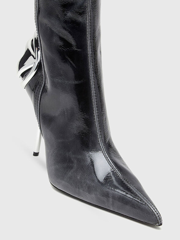 D-TEN&HALF HB leather heeled boots - 6