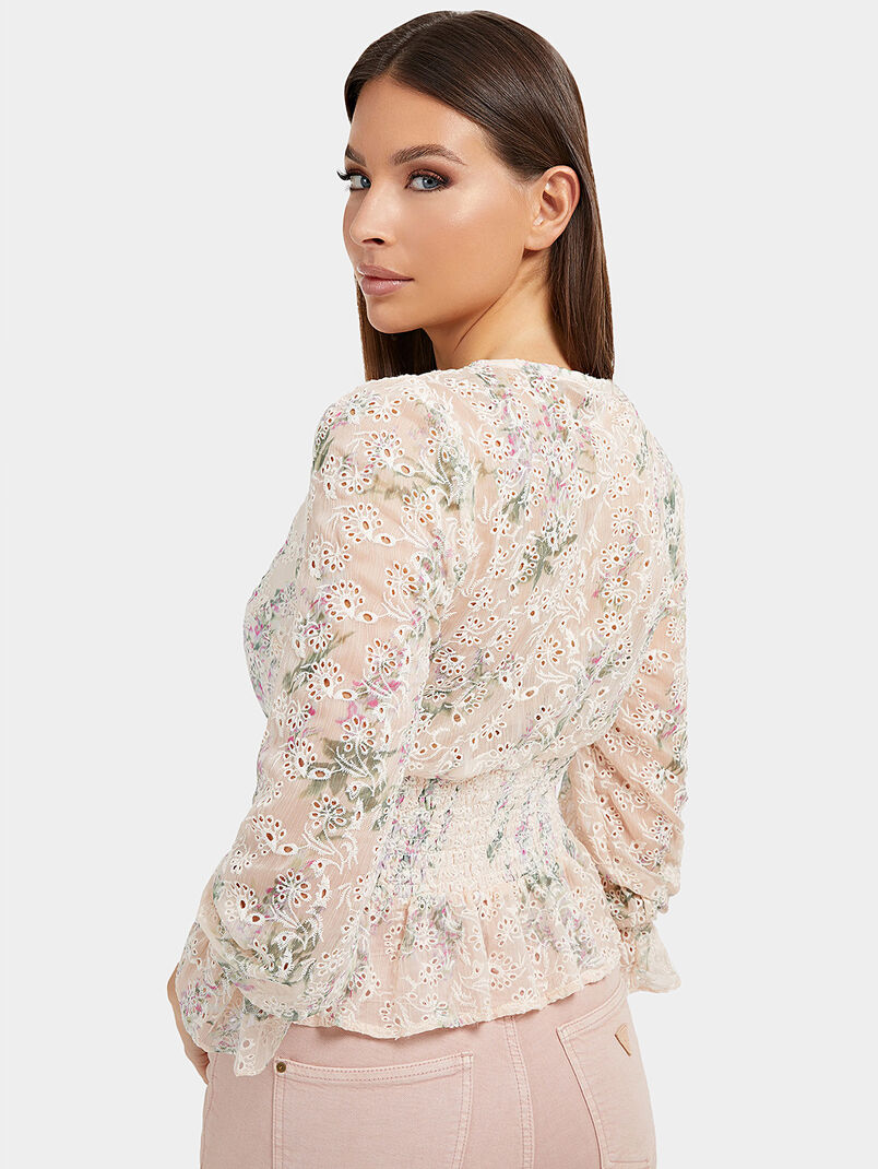 LS YUMI blouse in beige color - 3