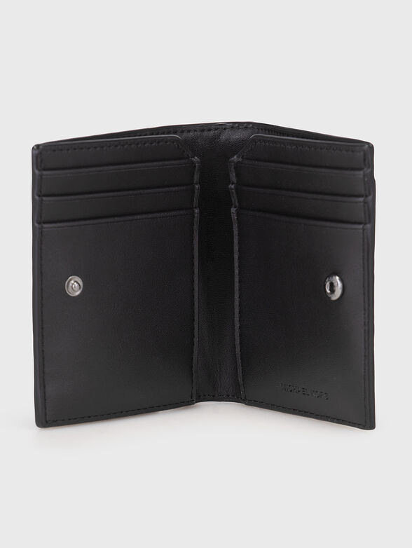 Leather wallet in black - 3