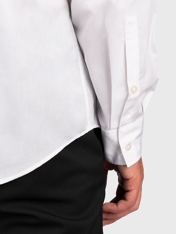 White shirt with logo print - 5