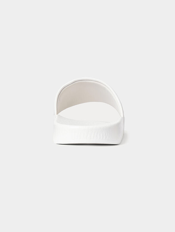 White unisex beach slides - 3