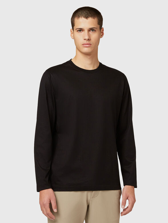 Black cotton blouse - 1