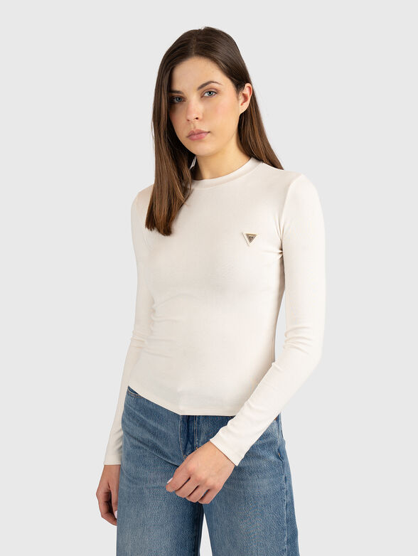 SONIA long-sleeved cotton blend blouse  - 1