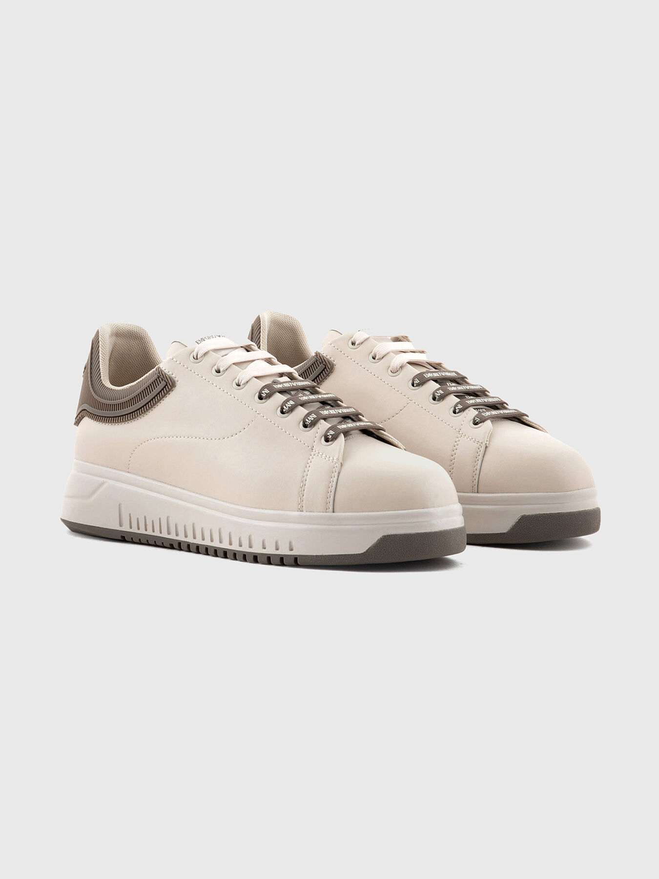 EMPORIO ARMANI X4X264XN001T844 関税送料込 Leather sneakers with logo brand EMPORIO ARMANI
