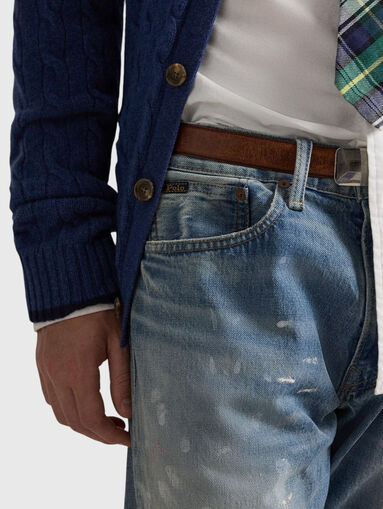 HAMPTON STRAIGHT jeans with a bleached effect - 4