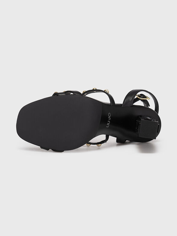 SERENA 03 sandals with embossed logo heel - 5