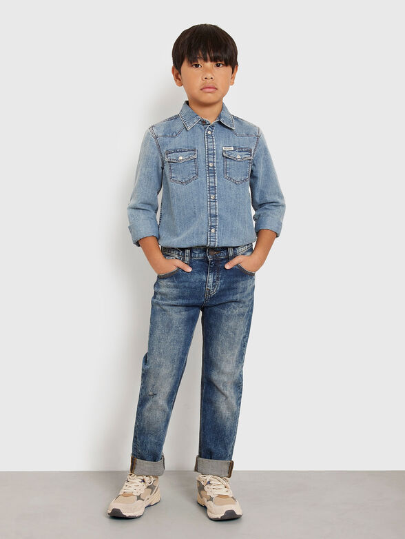 Denim shirt with pockets - 0