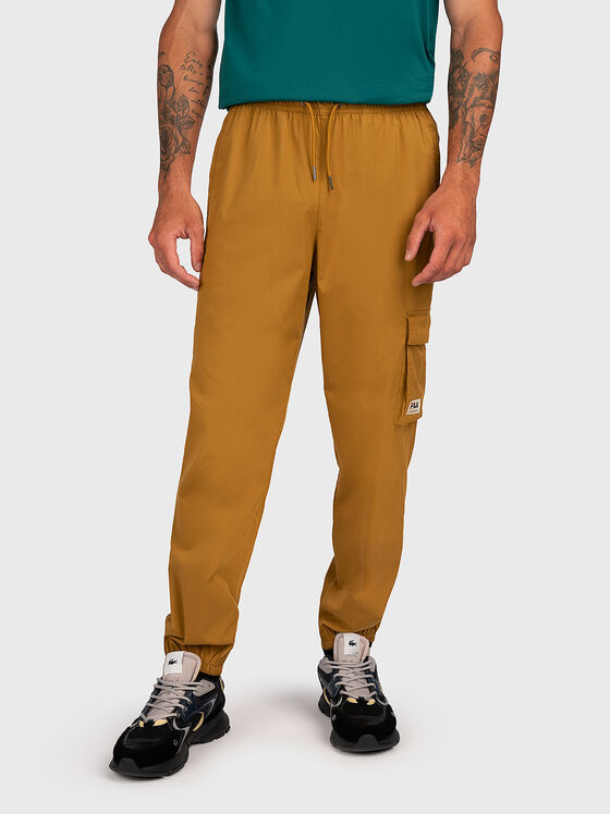 Панталон TURHAL в цвят каки с акцентен джоб - 1