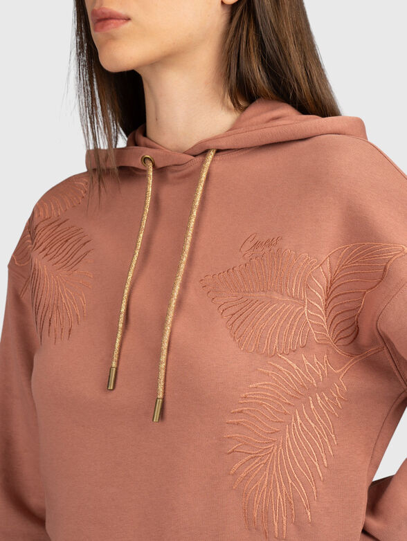 Sweatshirt with floral embroidery - 4