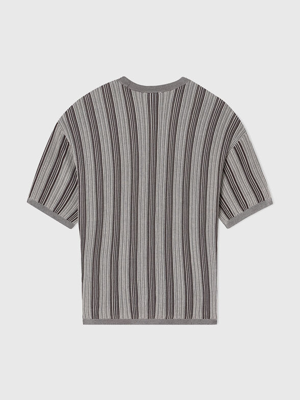 Short-sleeved sweater with a jacquard pattern - 3