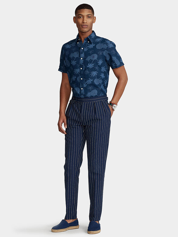 Linen shirt with tropical details - 2