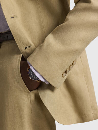 Single-breasted linen jacket - 5