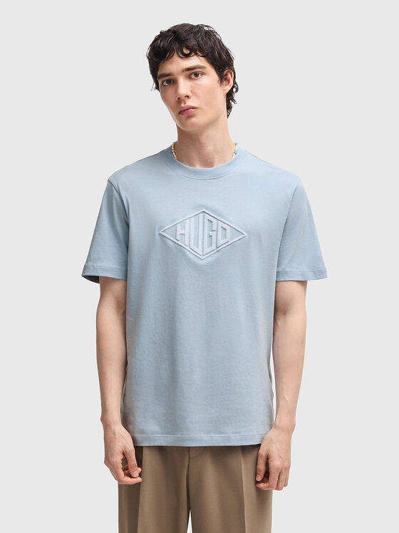 Памучна тениска DALENDI с лого - 1