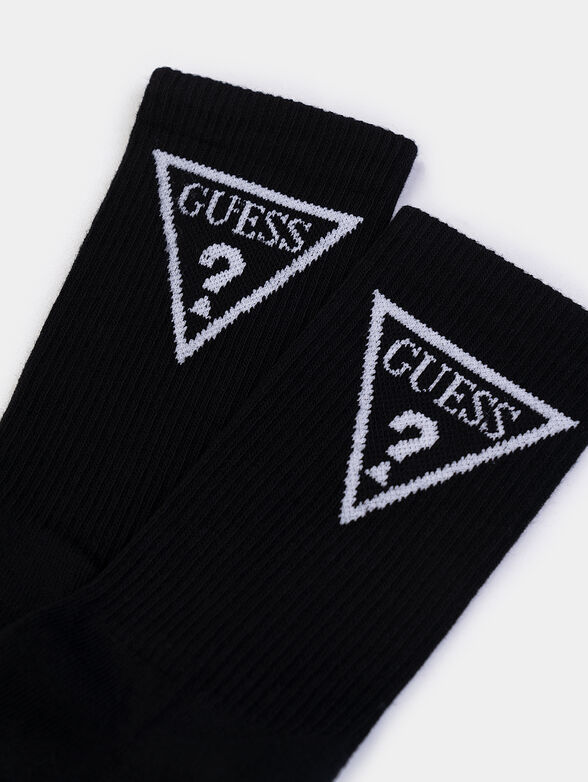 Pink socks with contrasting logo - 2