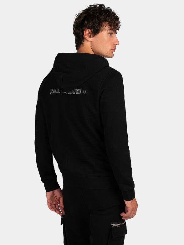 Sweatshirt with hood and logo print on the back - 2