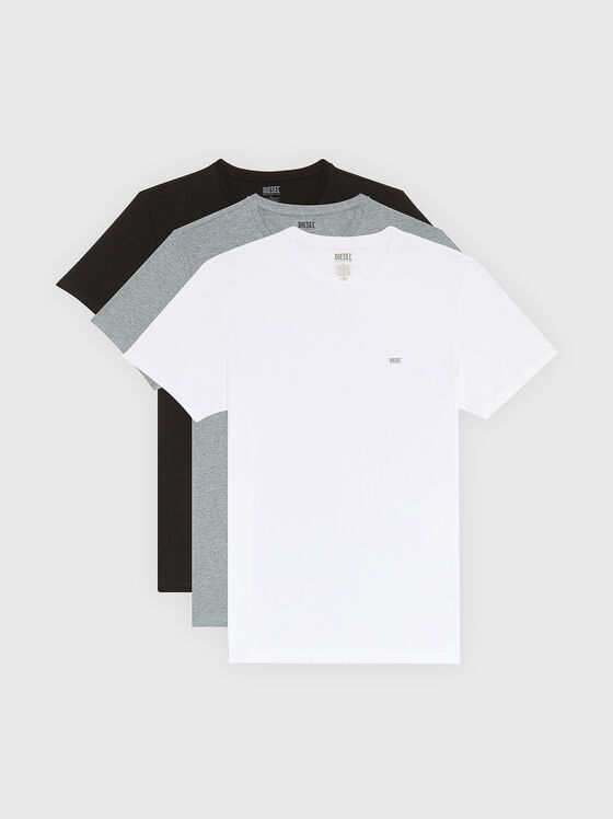 Set of three black cotton t-shirts - 1