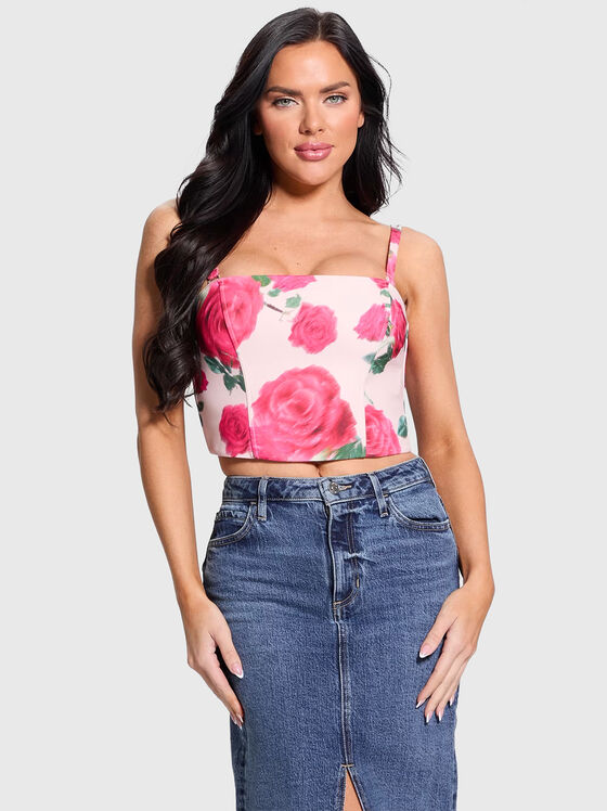 Бюстие с флорален принт RAISSA - 1