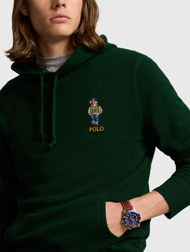 Sweatshirt with hood and logo appliqué - 4