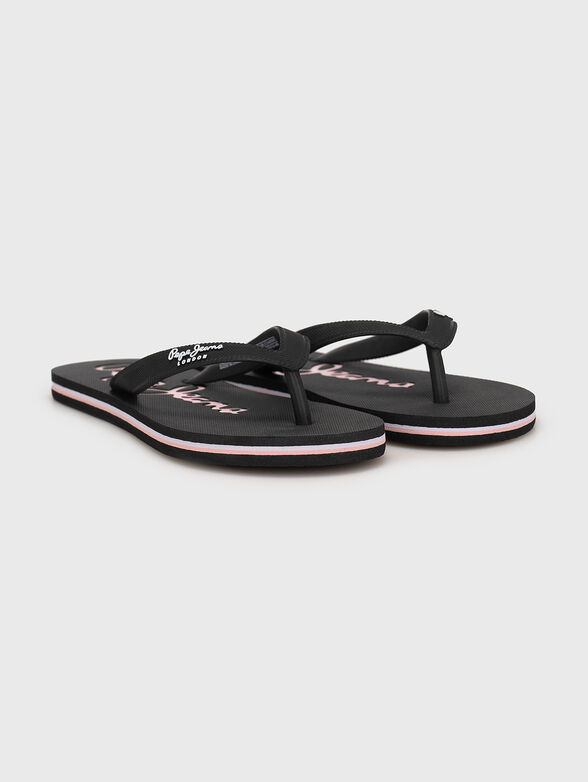 BAY BEACH Flip-Flops with cotrasting logo - 2