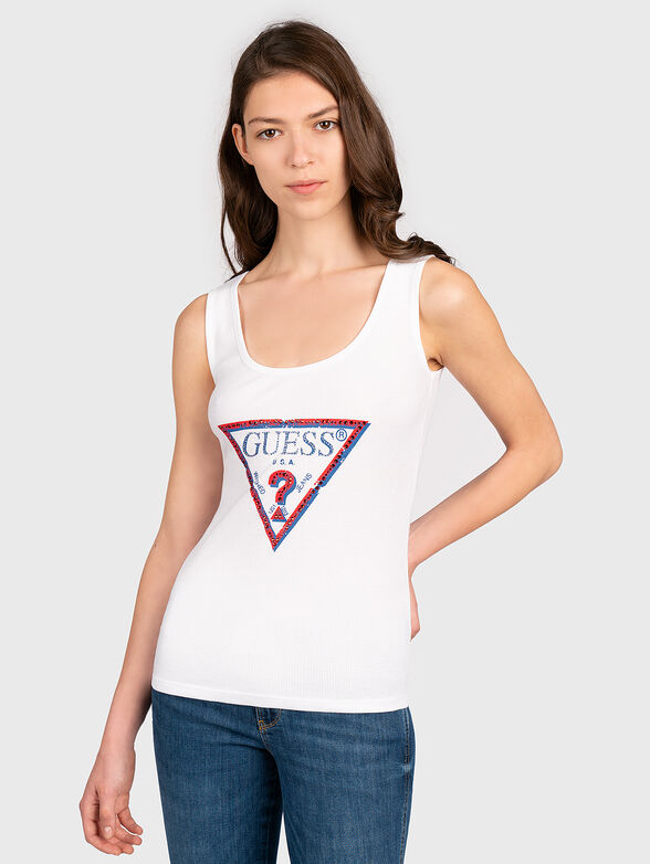 OLYMPIA Tank top with glamorous logo print - 1