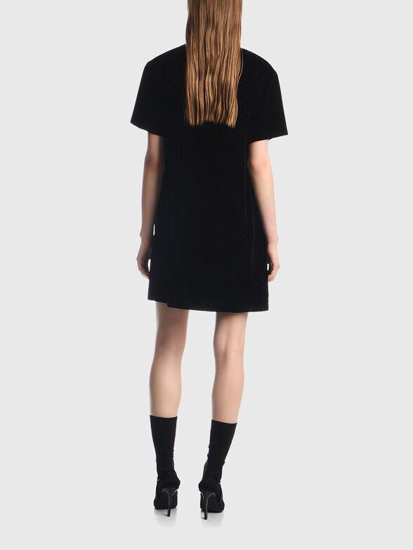Velvet dress with shiny dots - 2