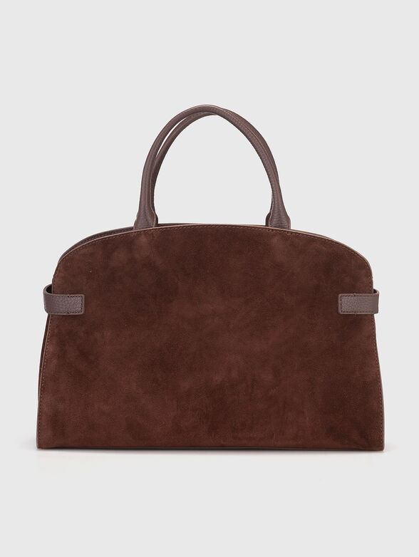 Big suede bag with leather details - 3