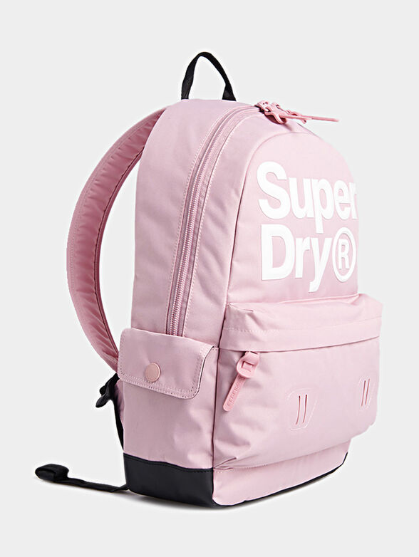 EDGE MONTANA Pink rucksack with maxi logo print - 6