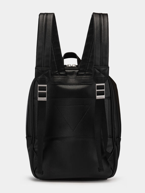 Black backpack with Saffiano effect - 2