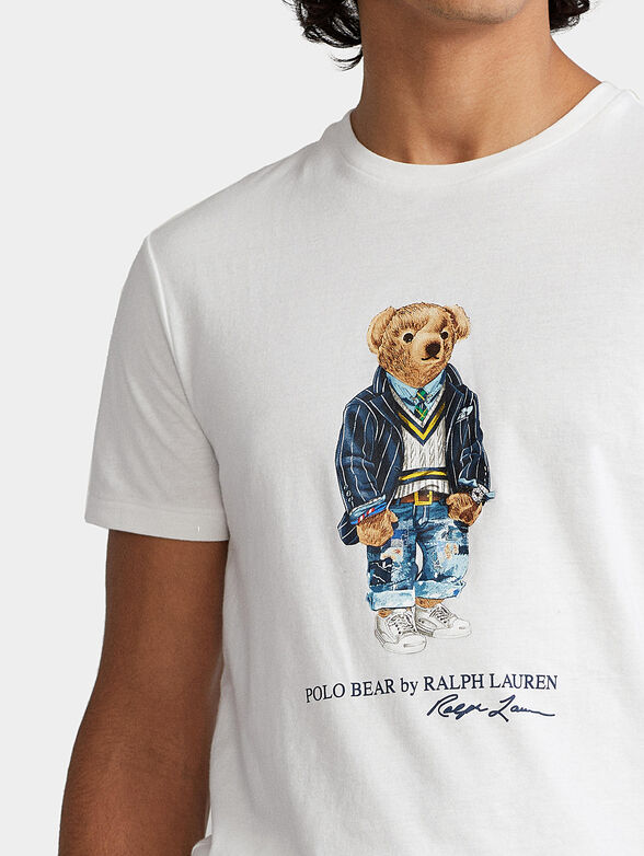White T-shirt with Polo Bear accent - 4