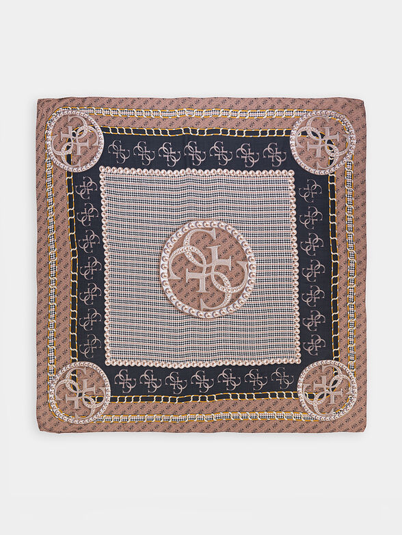 Square scarf KEFIAH with 4G logo print - 2