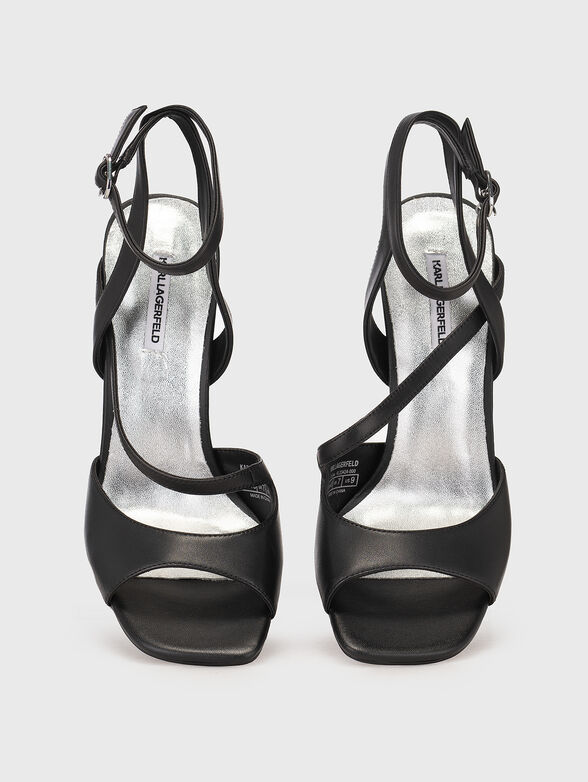 KOLUMN leather heeled sandals - 5