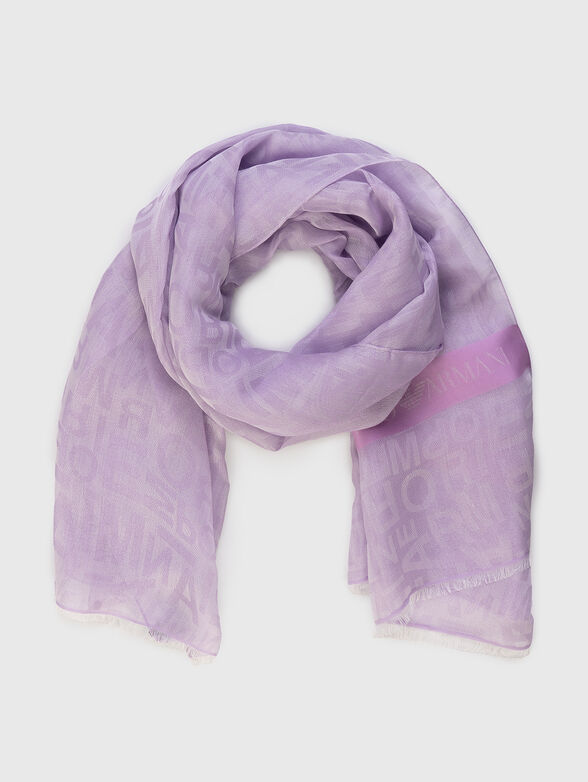 Long scarf with accent print - 1