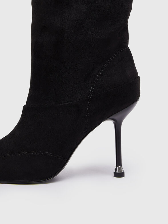 Black eco leather boots - 6