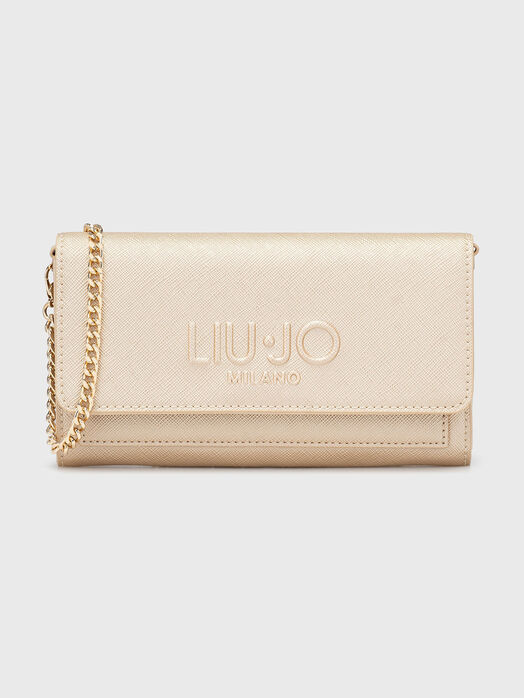 Clutch with embossed logo 