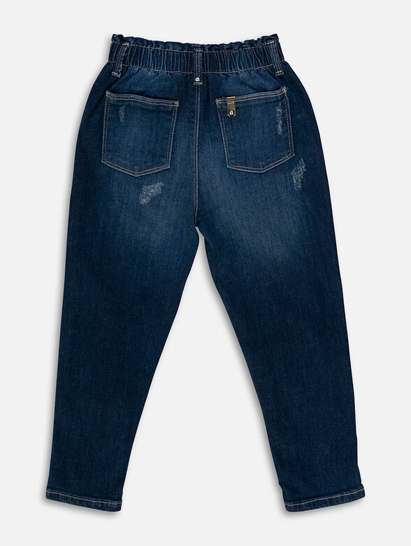Dark blue jeans with washed effect - 2