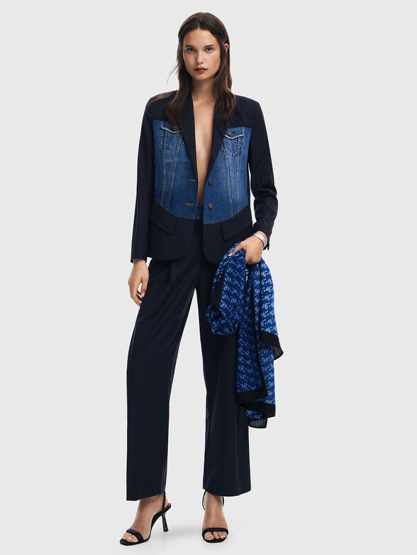 Multicolour scarf with logo print - 4