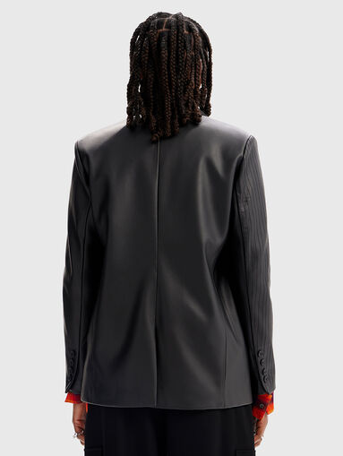 Faux leather blazer - 3