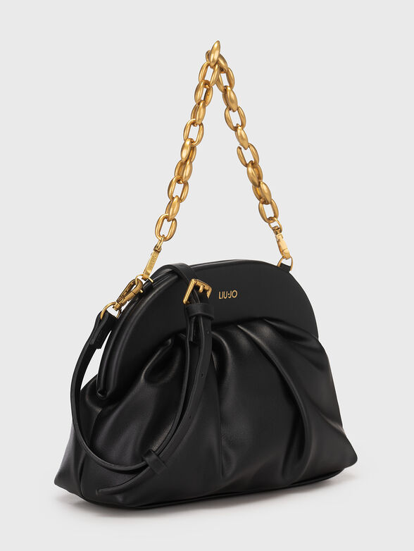 Black handbag with golden details - 5