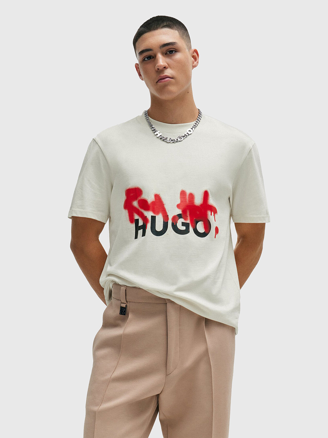Graffiti print T-shirt brand HUGO — Globalbrandsstore.com/en