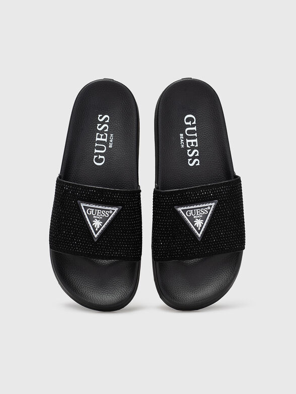 Beach slippers with rhinestones - 6