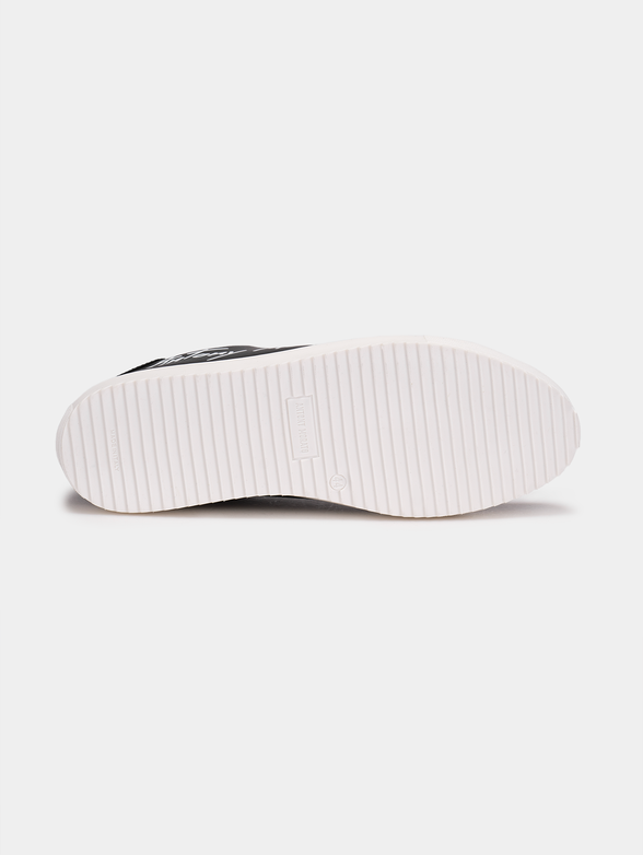 Black sneakers with logo print - 5