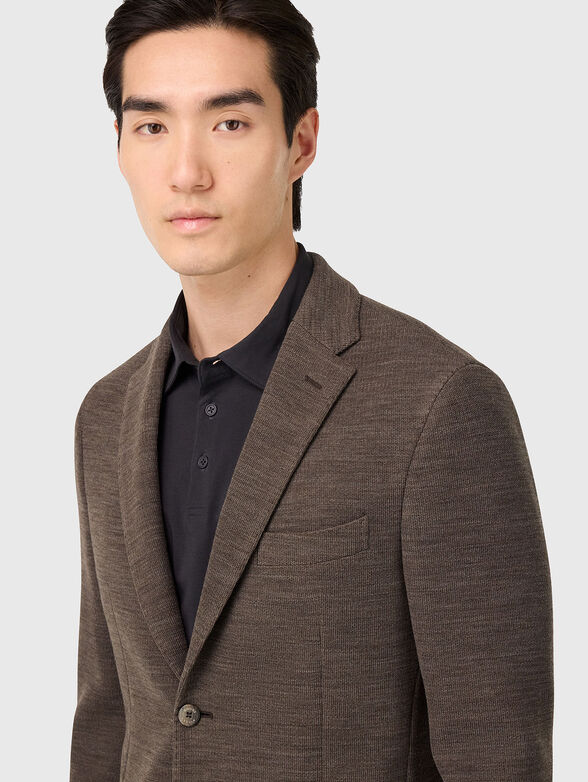 Wool jacket with pockets - 4