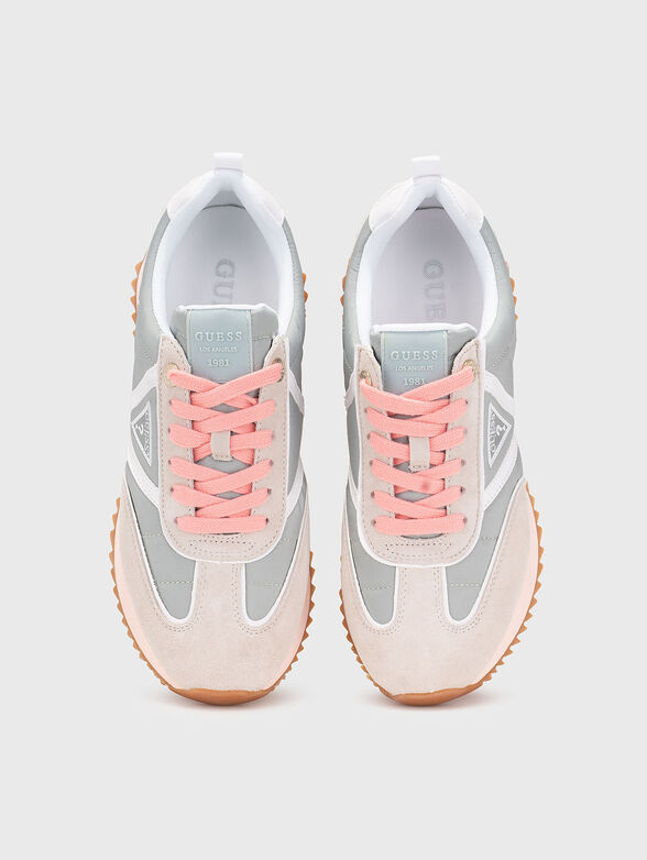 Black sports shoes with suede details - 6